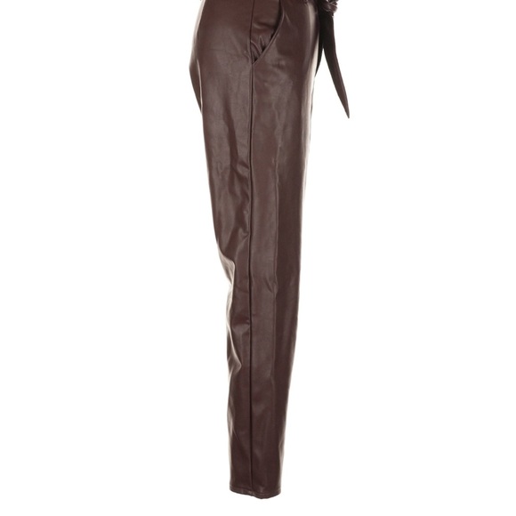 Abercrombie High-Waisted Faux Leather Pants - Picture 3 of 7